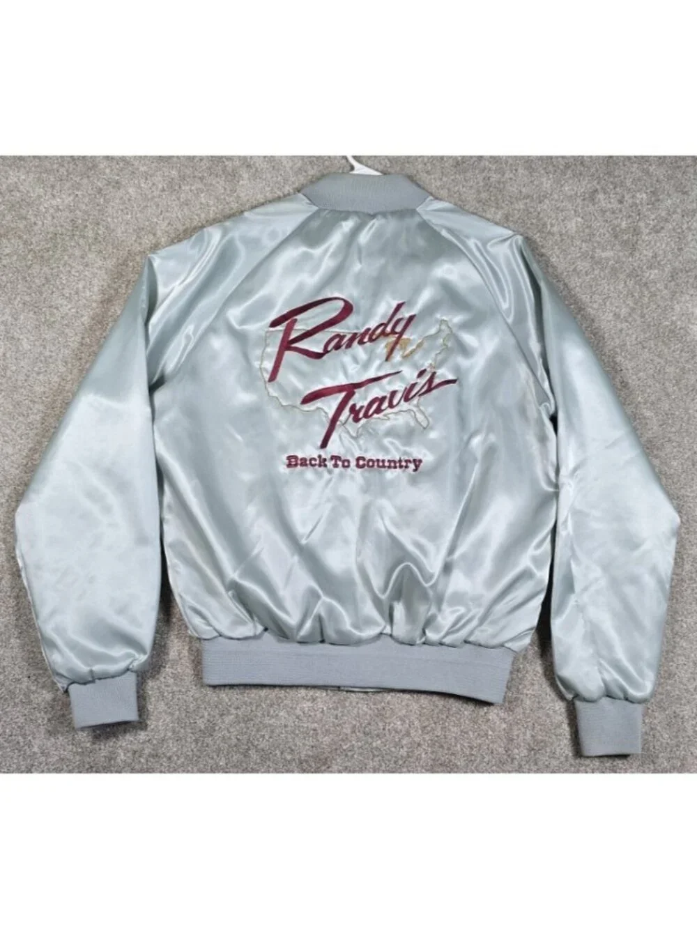 Randy Travis Vtg Back to Country Satin Snap Tour Jacket USA Taylor Made Men's M